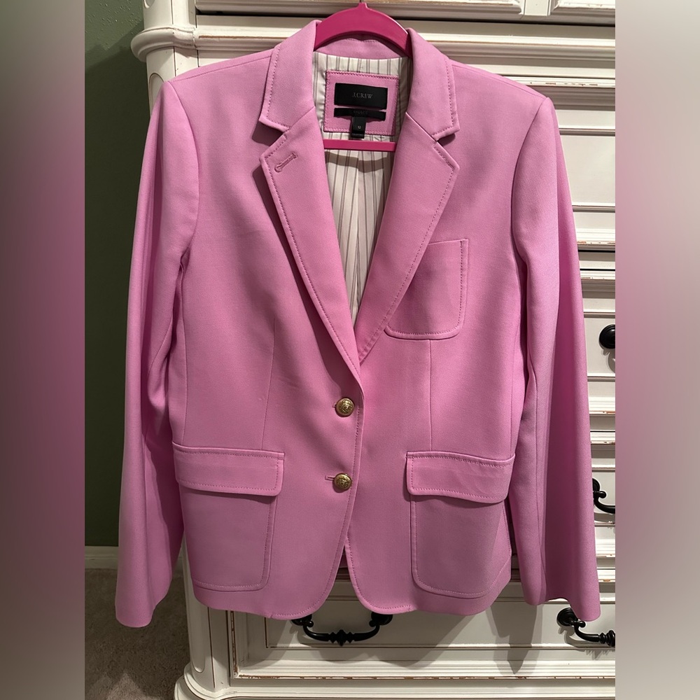 J. Crew Pink Blazer with Gold Buttons